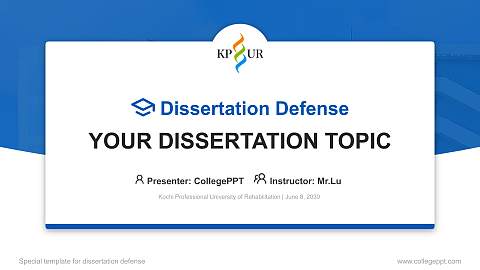 Kochi Professional University of Rehabilitation Graduation Thesis Defense PPT Template