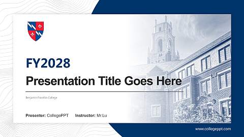 Benjamin Franklin College Academic Presentation/Research Findings Report PPT Template