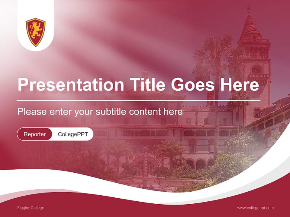 Flagler College Lecture Sharing and Networking Event PPT Template4:3 ratio PPT effect preview image4
