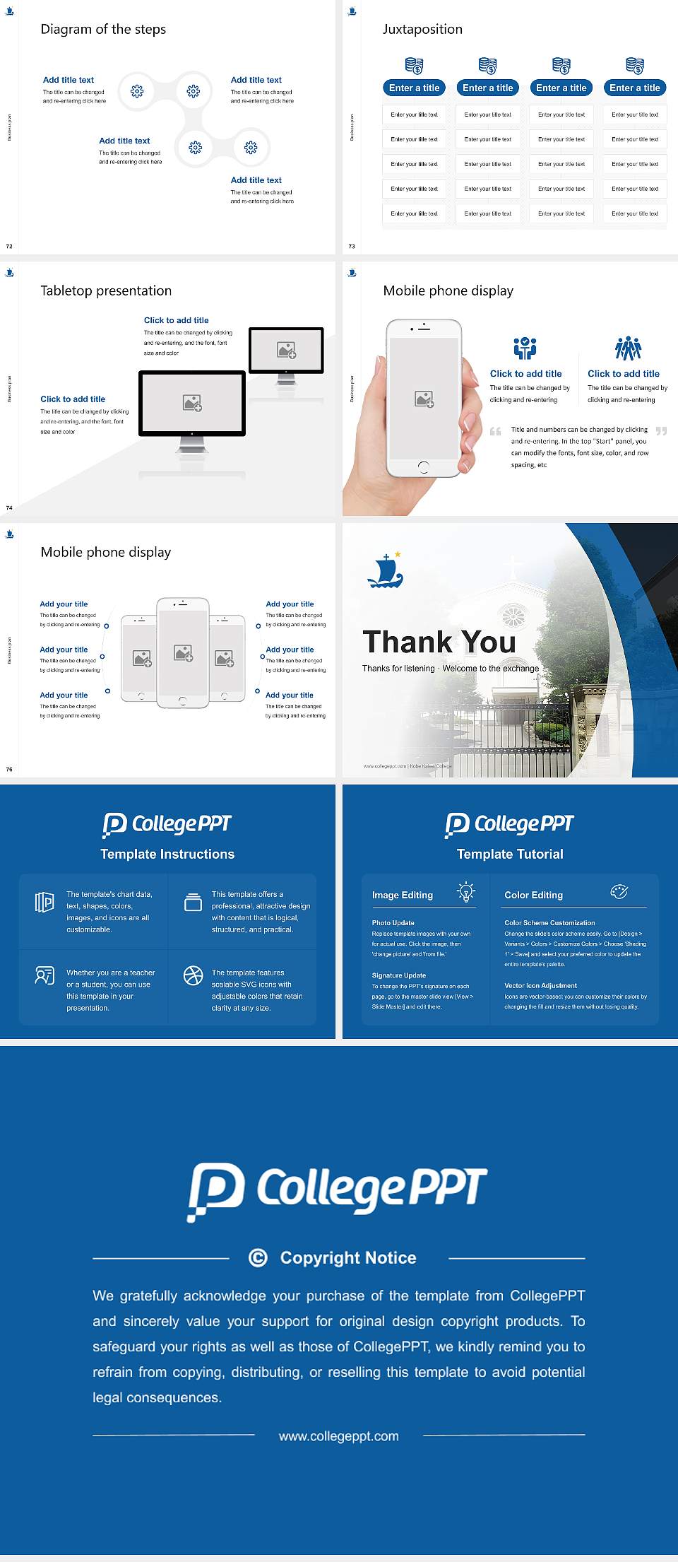 Kobe Kaisei College Competition/Entrepreneurship Contest PPT Template4:3 ratio PPT effect preview image9