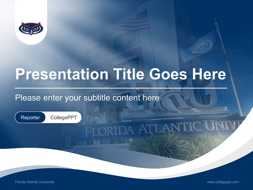 Florida Atlantic University Lecture Sharing and Networking Event PPT Template4:3 ratio PPT effect preview image4