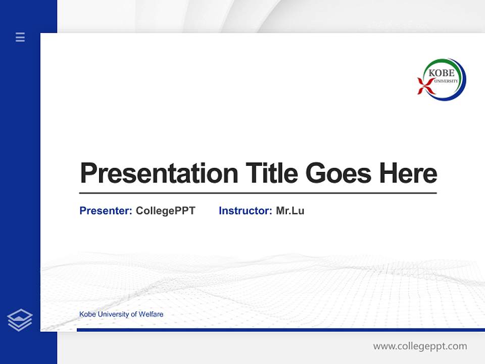 Kobe University of Welfare Thesis Proposal/Graduation Defense PPT Template4:3 ratio PPT effect preview image5