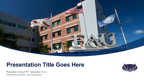 Florida Atlantic University Course/Courseware Creation PPT Template