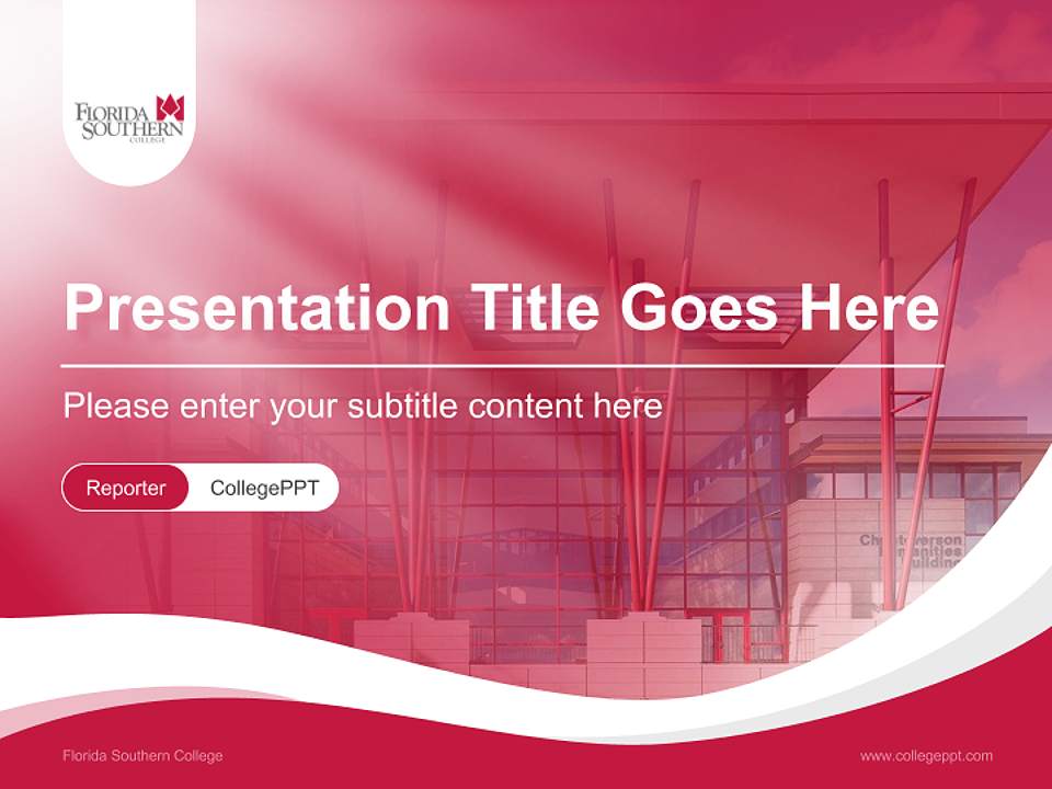 Florida Southern College Lecture Sharing and Networking Event PPT Template4:3 ratio PPT effect preview image4