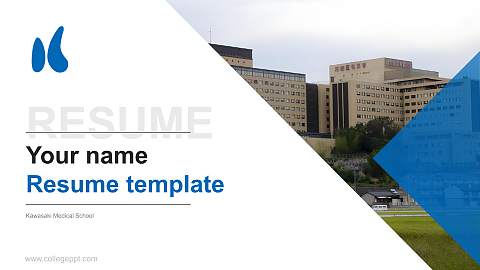 Kawasaki Medical School Resume PPT Template