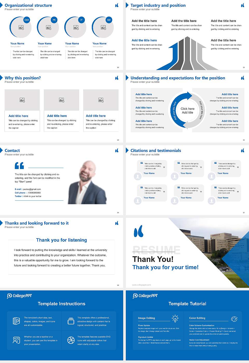 Kawasaki Medical School Resume PPT Template16:9 ratio PPT effect preview image4