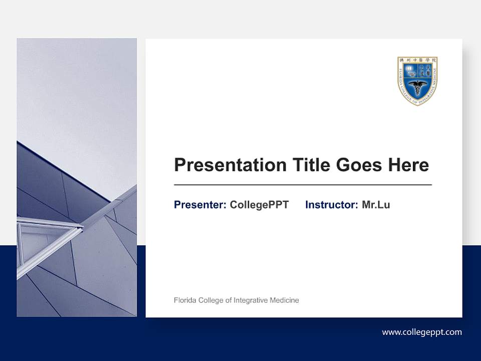 Florida College of Integrative Medicine General Purpose PPT Template4:3 ratio PPT effect preview image6