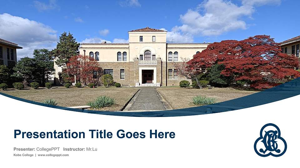 Kobe College Course/Courseware Creation PPT Template16:9 ratio PPT effect preview image