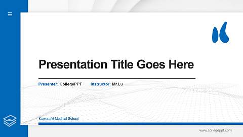 Kawasaki Medical School Thesis Proposal/Graduation Defense PPT Template