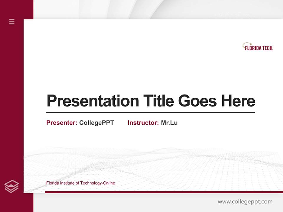 Florida Institute of Technology-Online Thesis Proposal/Graduation Defense PPT Template4:3 ratio PPT effect preview image5