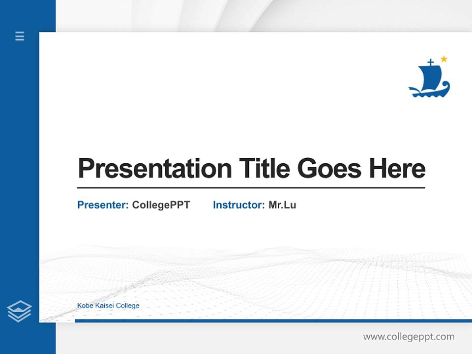 Kobe Kaisei College Thesis Proposal/Graduation Defense PPT Template4:3 ratio PPT effect preview image5