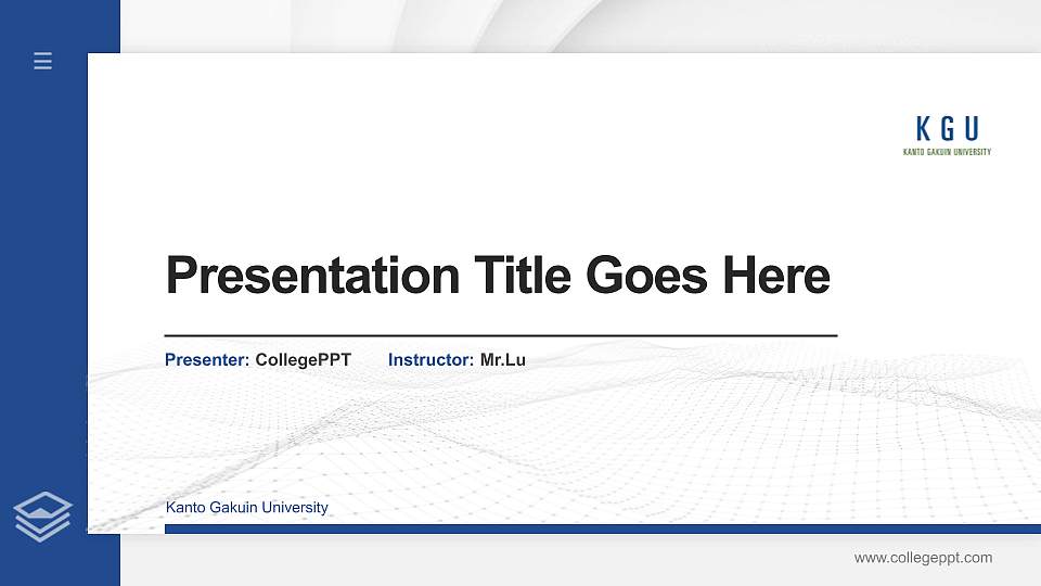 Kanto Gakuin University Thesis Proposal/Graduation Defense PPT Template16:9 ratio PPT effect preview image