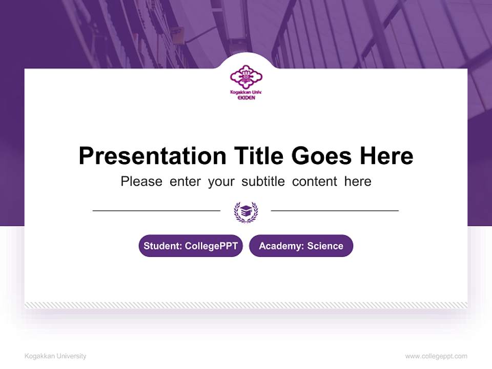 Kogakkan University National Scholarship Defense PPT Template4:3 ratio PPT effect preview image4