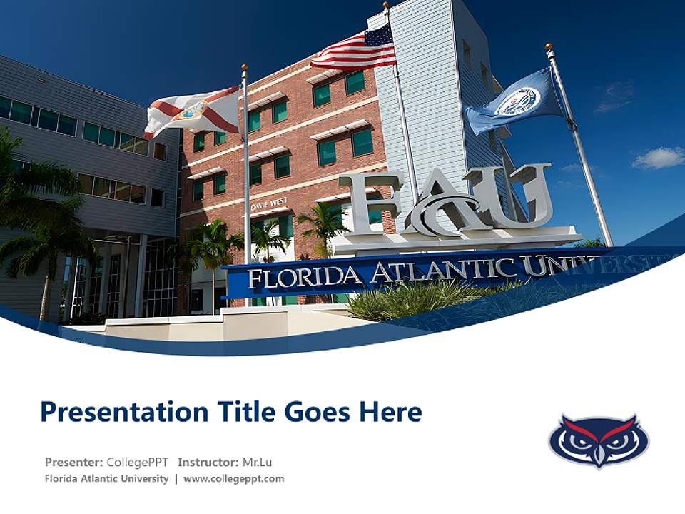 Florida Atlantic University Course/Courseware Creation PPT Template4:3 ratio PPT effect preview image5