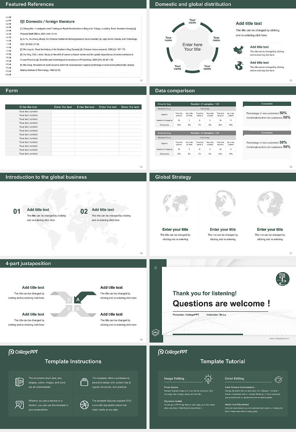 Keisen University Thesis Proposal/Graduation Defense PPT Template16:9 ratio PPT effect preview image4