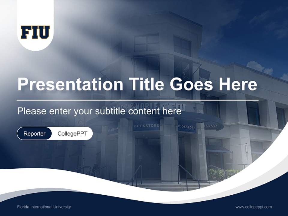 Florida International University Lecture Sharing and Networking Event PPT Template4:3 ratio PPT effect preview image4