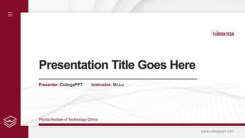 Florida Institute of Technology-Online Thesis Proposal/Graduation Defense PPT Template