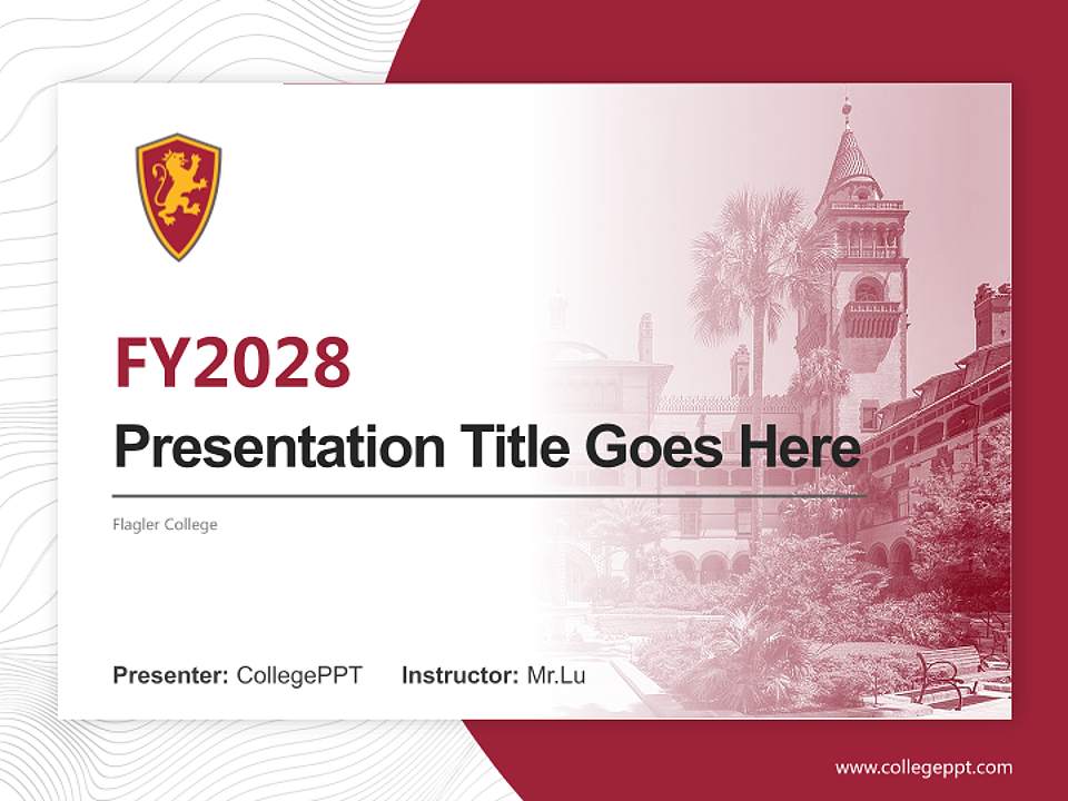 Flagler College Academic Presentation/Research Findings Report PPT Template4:3 ratio PPT effect preview image5