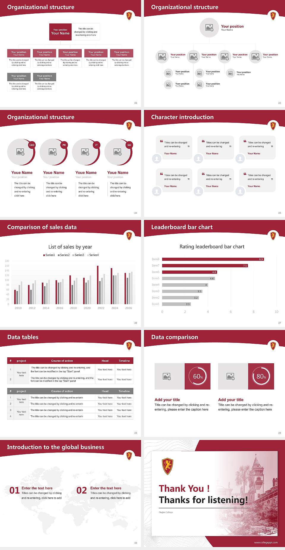 Flagler College Academic Presentation/Research Findings Report PPT Template4:3 ratio PPT effect preview image4