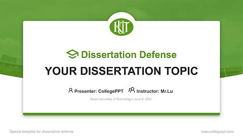 Kochi University of Technology Graduation Thesis Defense PPT Template