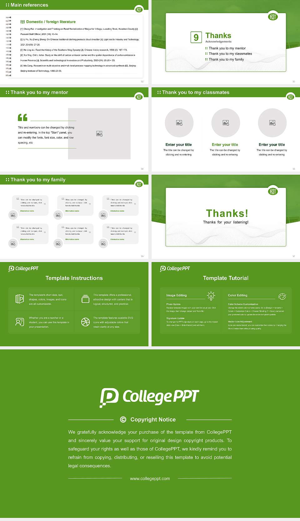 Kochi University of Technology Graduation Thesis Defense PPT Template16:9 ratio PPT effect preview image7