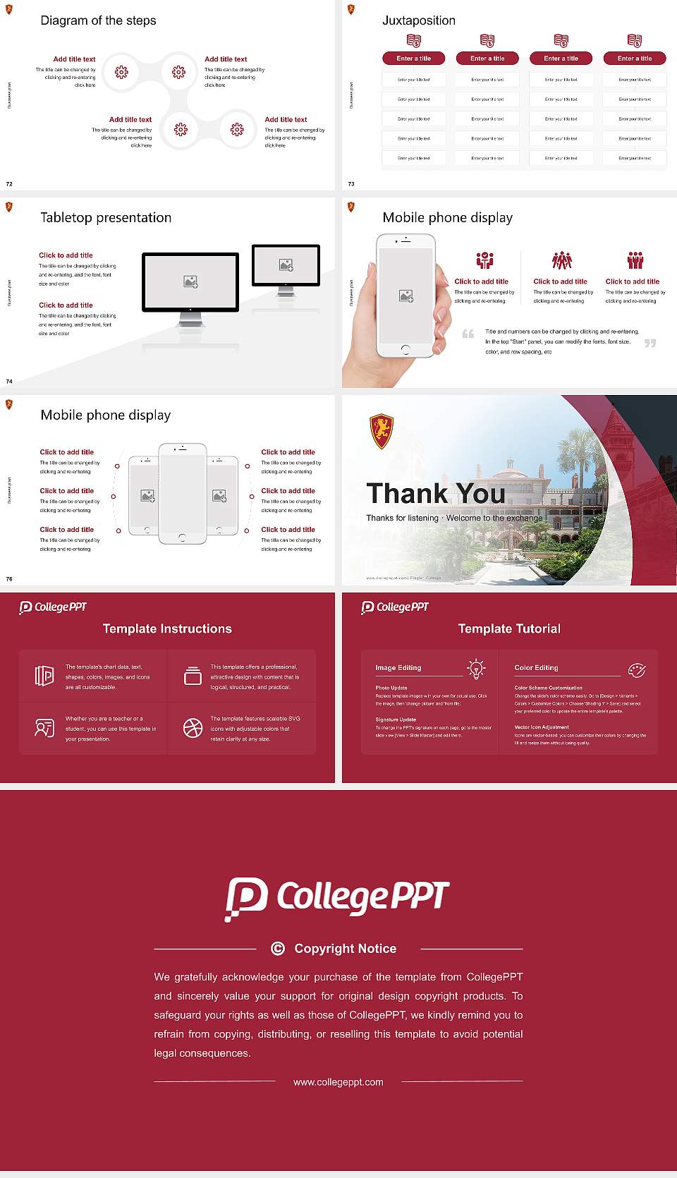 Flagler College Competition/Entrepreneurship Contest PPT Template16:9 ratio PPT effect preview image9