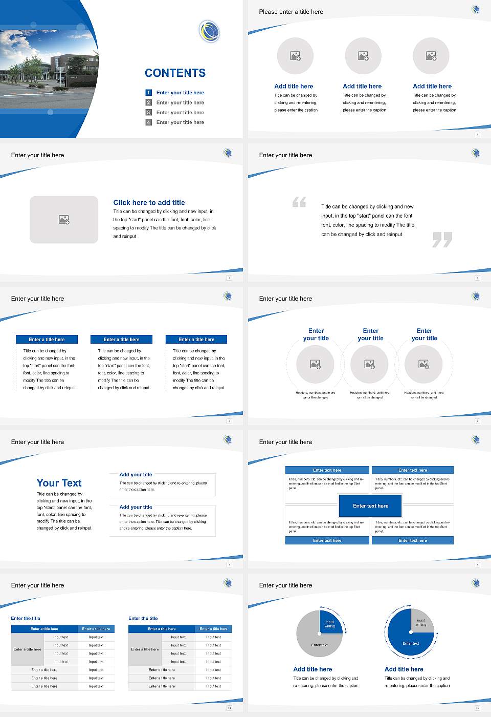 Kinjo University Course/Courseware Creation PPT Template16:9 ratio PPT effect preview image2