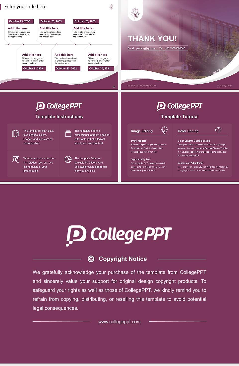Kawamura Gakuen Woman’s University Lecture Sharing and Networking Event PPT Template4:3 ratio PPT effect preview image4