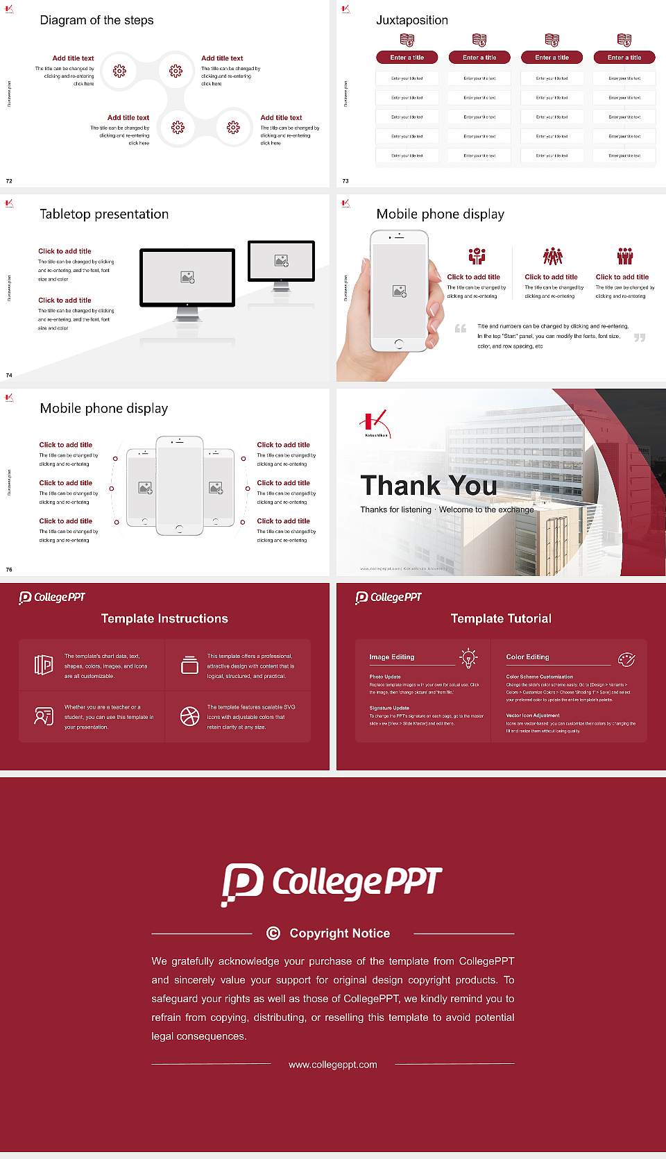Kokushikan University Competition/Entrepreneurship Contest PPT Template16:9 ratio PPT effect preview image9