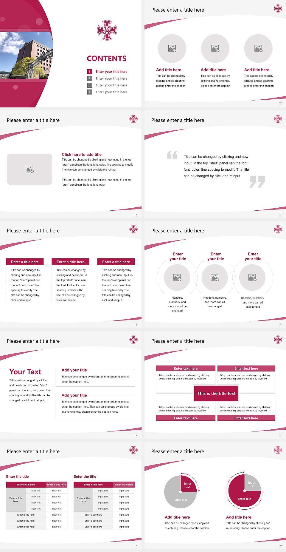 Kinjo Gakuin University Course/Courseware Creation PPT Template4:3 ratio PPT effect preview image2