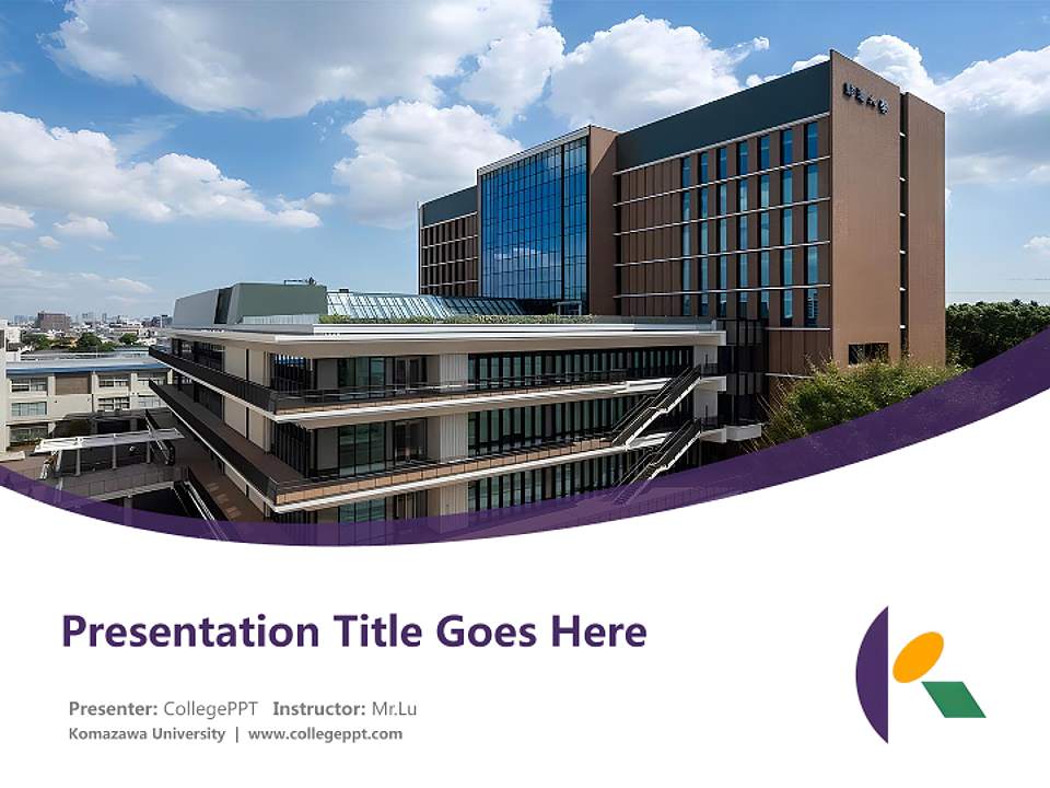 Komazawa University Course/Courseware Creation PPT Template4:3 ratio PPT effect preview image5