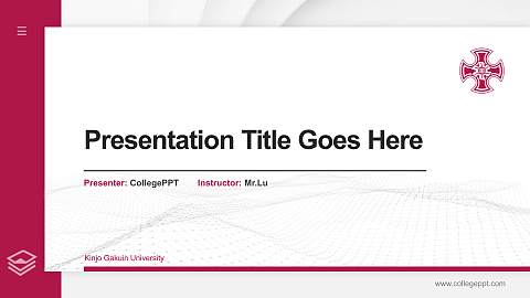 Kinjo Gakuin University Thesis Proposal/Graduation Defense PPT Template