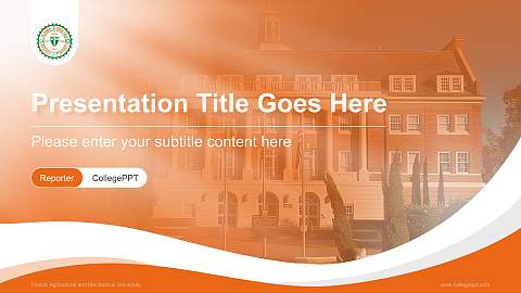 Florida Agricultural and Mechanical University Lecture Sharing and Networking Event PPT Template