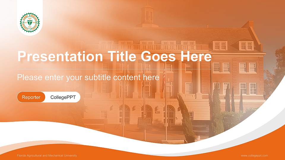 Florida Agricultural and Mechanical University Lecture Sharing and Networking Event PPT Template16:9 ratio PPT effect preview image