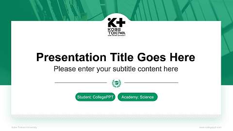 Kobe Tokiwa University National Scholarship Defense PPT Template