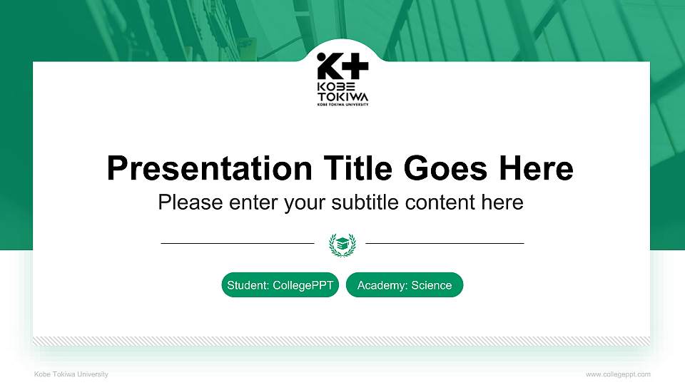 Kobe Tokiwa University National Scholarship Defense PPT Template16:9 ratio PPT effect preview image