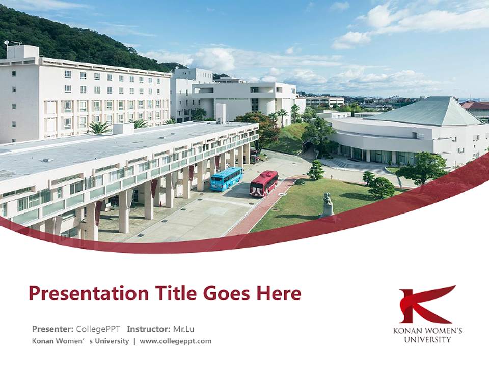 Konan Women’s University Course/Courseware Creation PPT Template4:3 ratio PPT effect preview image5