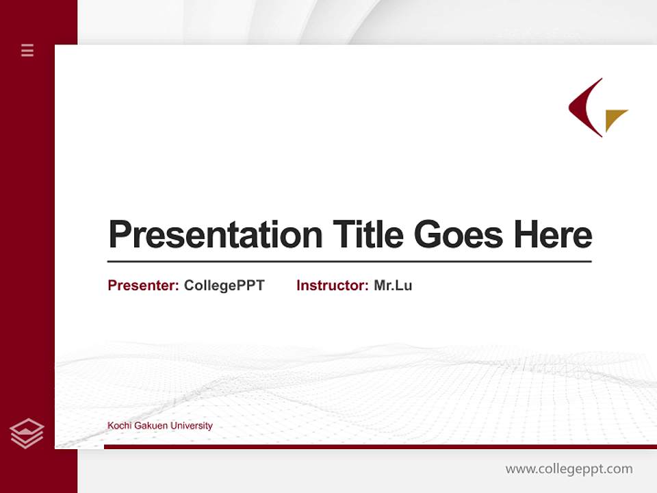 Kochi Gakuen University Thesis Proposal/Graduation Defense PPT Template4:3 ratio PPT effect preview image5