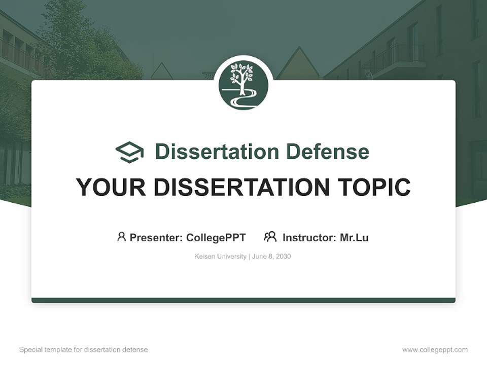 Keisen University Graduation Thesis Defense PPT Template4:3 ratio PPT effect preview image7
