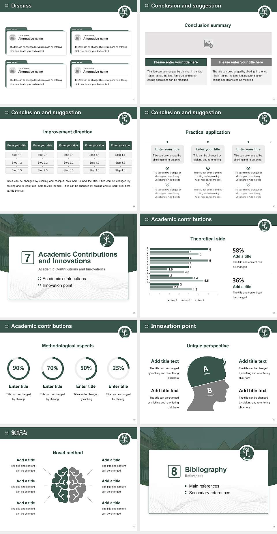 Keisen University Graduation Thesis Defense PPT Template4:3 ratio PPT effect preview image6