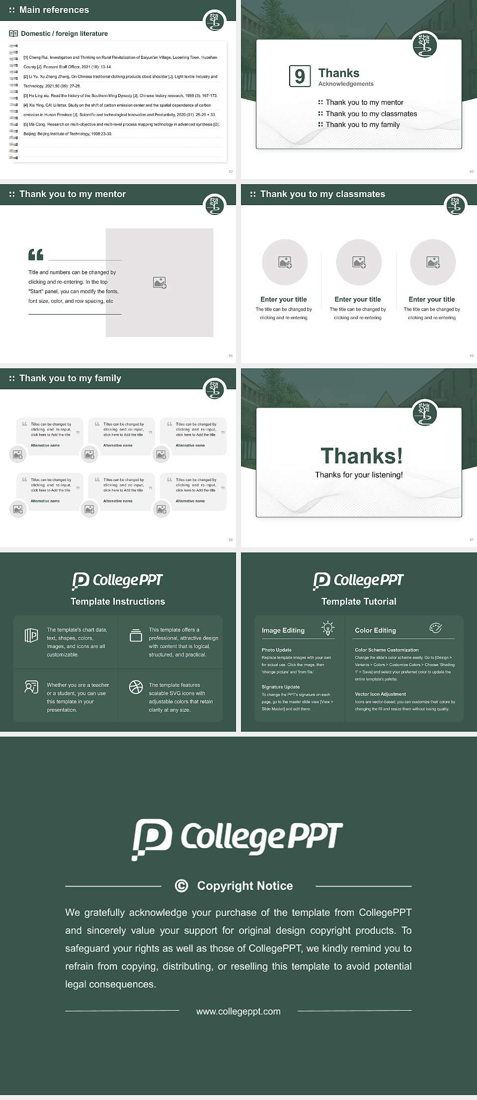Keisen University Graduation Thesis Defense PPT Template4:3 ratio PPT effect preview image7