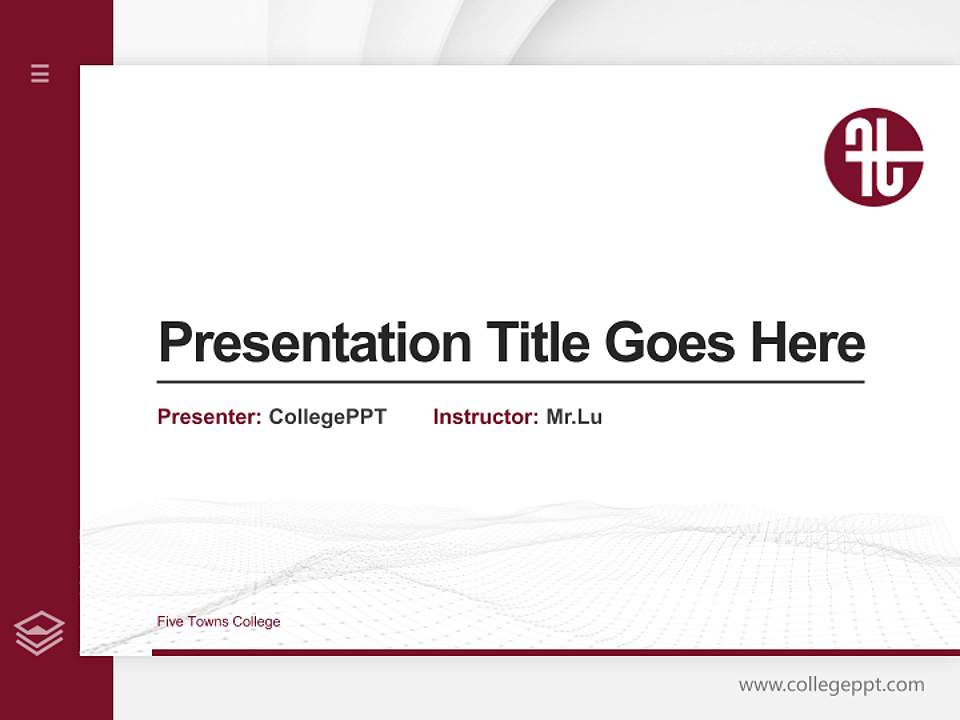 Five Towns College Thesis Proposal/Graduation Defense PPT Template4:3 ratio PPT effect preview image5