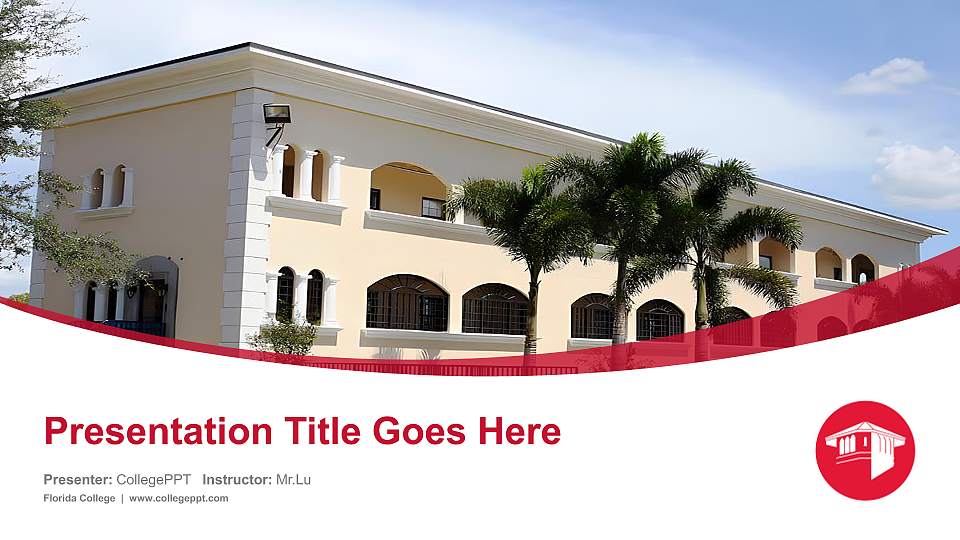 Florida College Course/Courseware Creation PPT Template16:9 ratio PPT effect preview image1