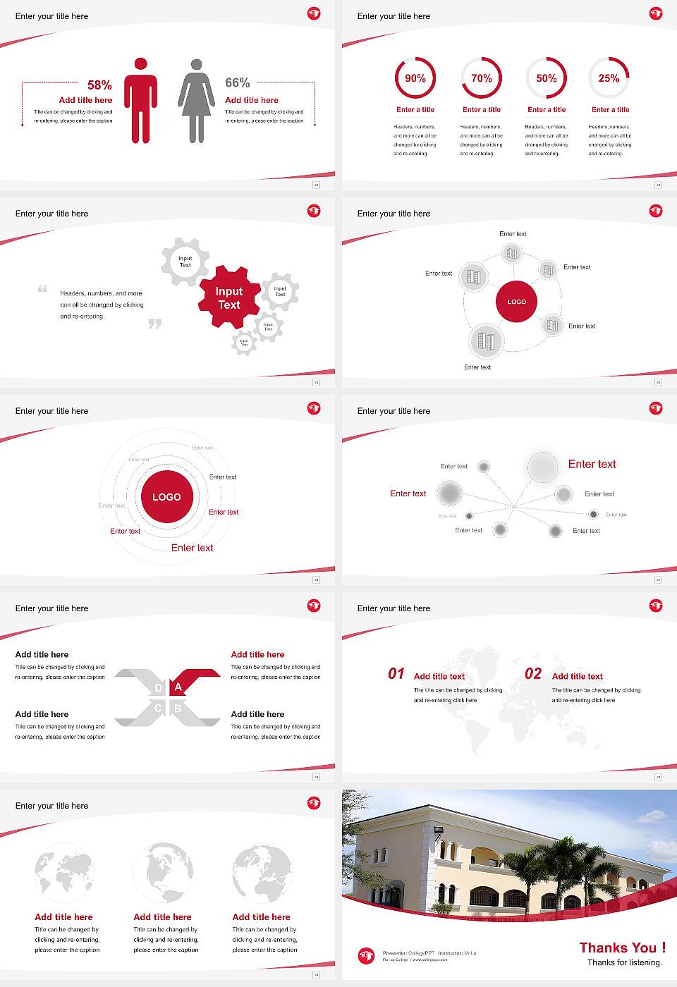 Florida College Course/Courseware Creation PPT Template16:9 ratio PPT effect preview image4