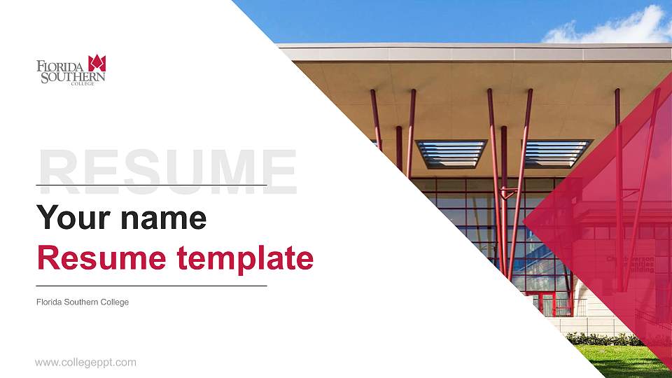 Florida Southern College Resume PPT Template16:9 ratio PPT effect preview image1