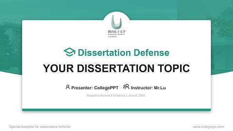 Koriyama Women’s University Graduation Thesis Defense PPT Template