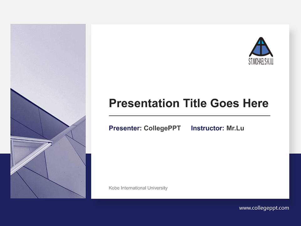 Kobe International University General Purpose PPT Template4:3 ratio PPT effect preview image6