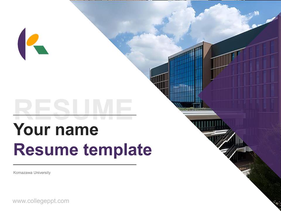Komazawa University Resume PPT Template4:3 ratio PPT effect preview image5