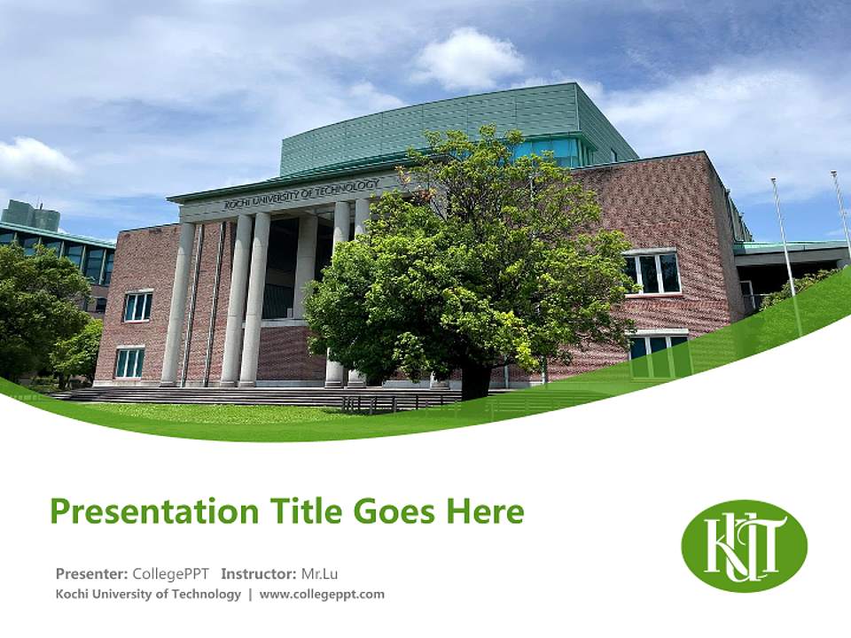 Kochi University of Technology Course/Courseware Creation PPT Template4:3 ratio PPT effect preview image5