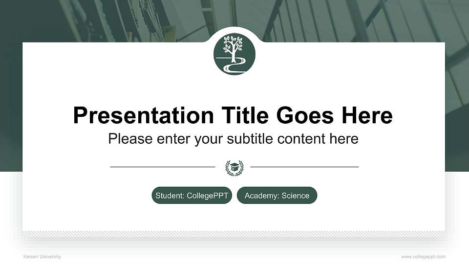 Keisen University National Scholarship Defense PPT Template16:9 ratio PPT effect preview image